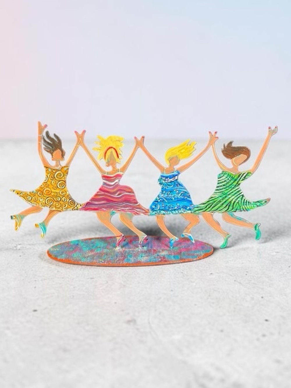 Robert Shields signed metal art. The wild sisters.